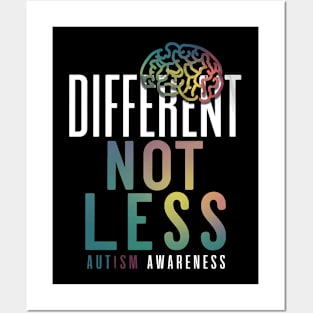 Different, Not Less Autism Awareness Posters and Art